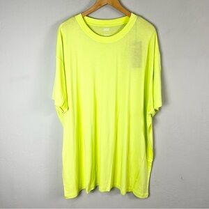 NEW Girlfriend Collective Electric Lime Cupro Crewneck Tee Unisex 11‎ Men's 5XL